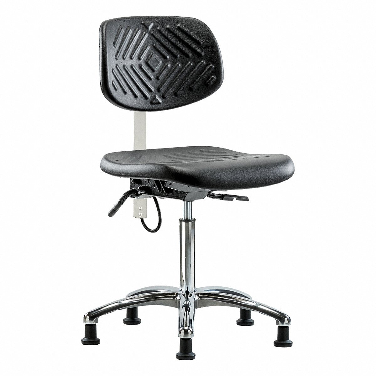 E Com Seating Poly Esd Chair, Med Bench, Glides (BR-ESD-PMBCH-CR-T0-A0-NF-EG)