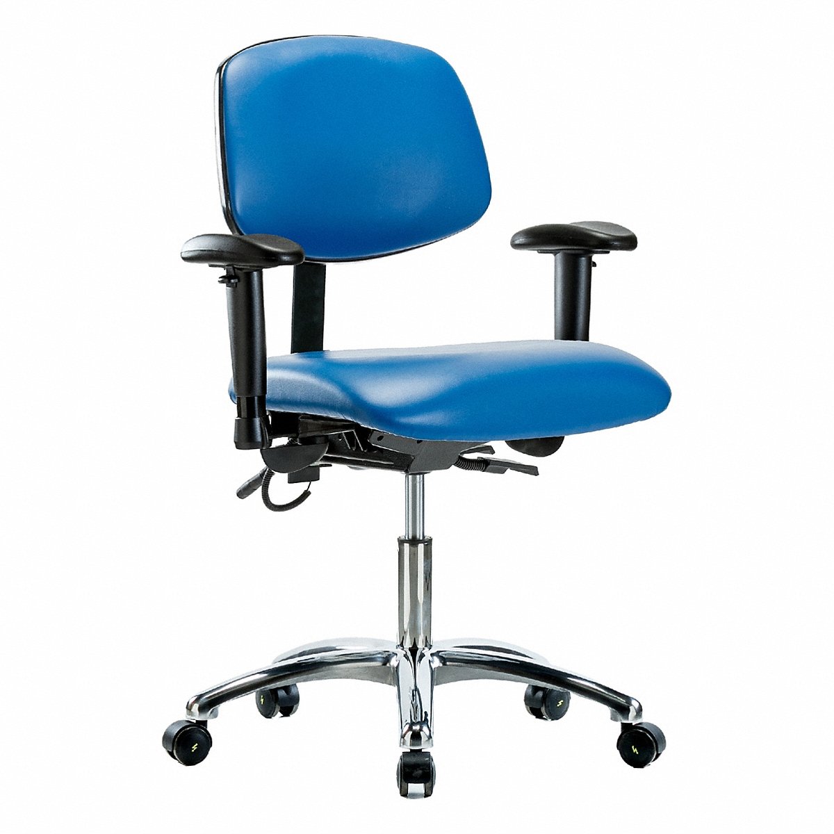 E Com Seating Vinyl Esd, Dsk, Tilt, Aa, Cstrs, Blue (BR-ESD-VDHCH-CR-T1-A1-EC-ESDBLU)