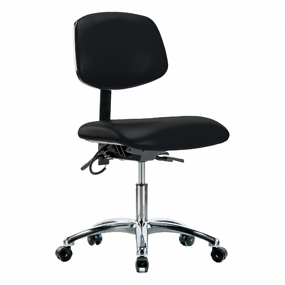 E Com Seating Vinyl Esd Chair, Desk, Tilt, Cstrs, Blk (BR-ESD-VDHCH-CR-T1-A0-EC-ESDBLK)