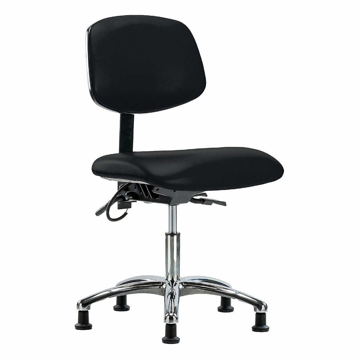 E Com Seating Vinyl Esd Chair, Desk, Tilt, Glides, Blk (BR-ESD-VDHCH-CR-T1-A0-EG-ESDBLK)