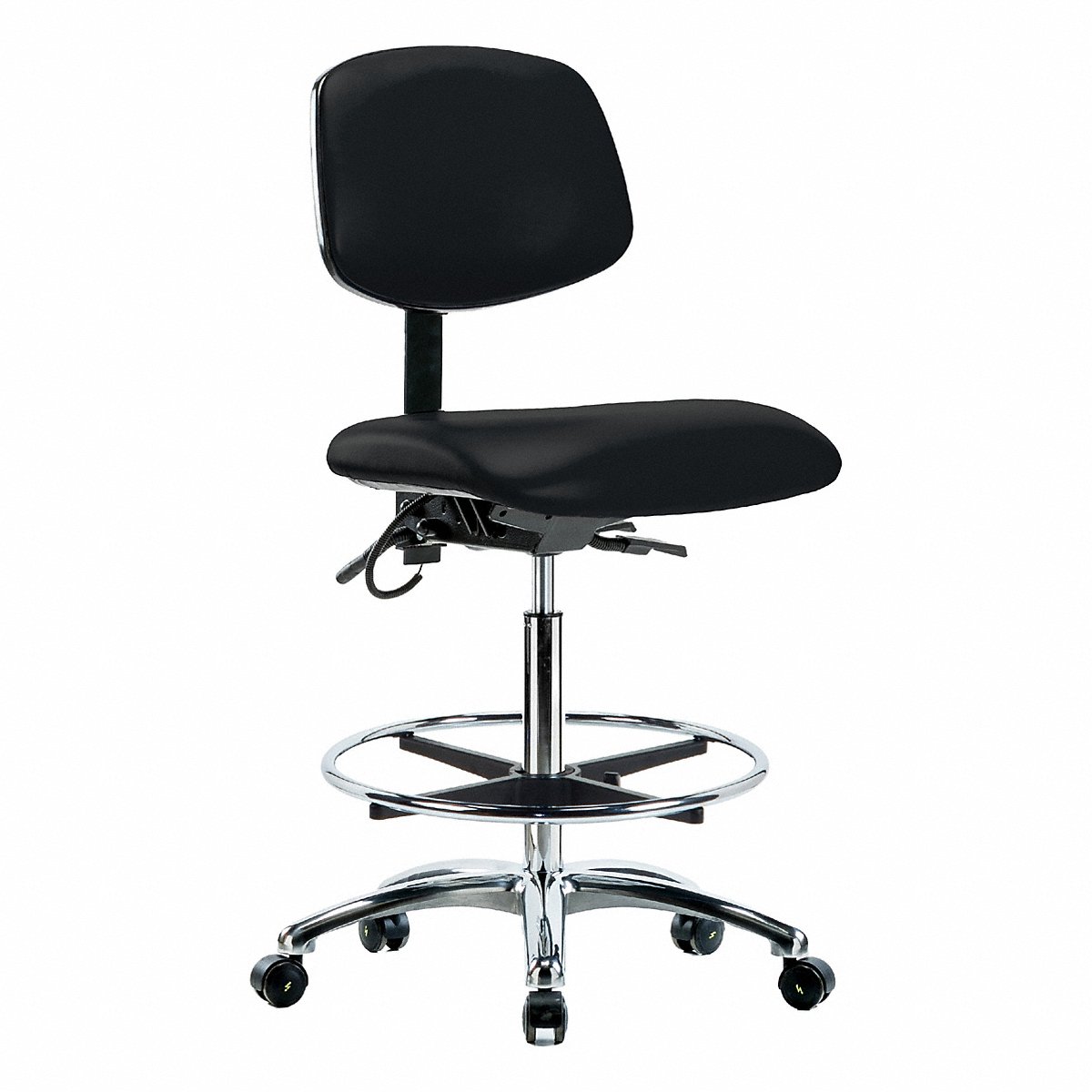 E Com Seating Vinyl Esd Chr, Hi, Tilt, Fr, Cstrs, Blk (BR-ESD-VHBCH-CR-T1-A0-CF-EC-ESDBLK)