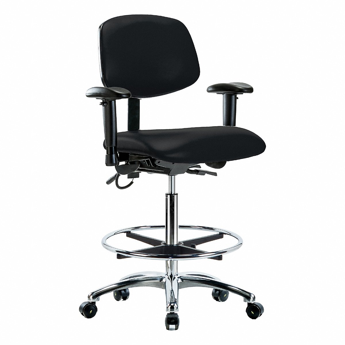 E Com Seating Vinyl Esd, Hi, Tilt, Aa, Fr, Cstrs, Blk (BR-ESD-VHBCH-CR-T1-A1-CF-EC-ESDBLK)