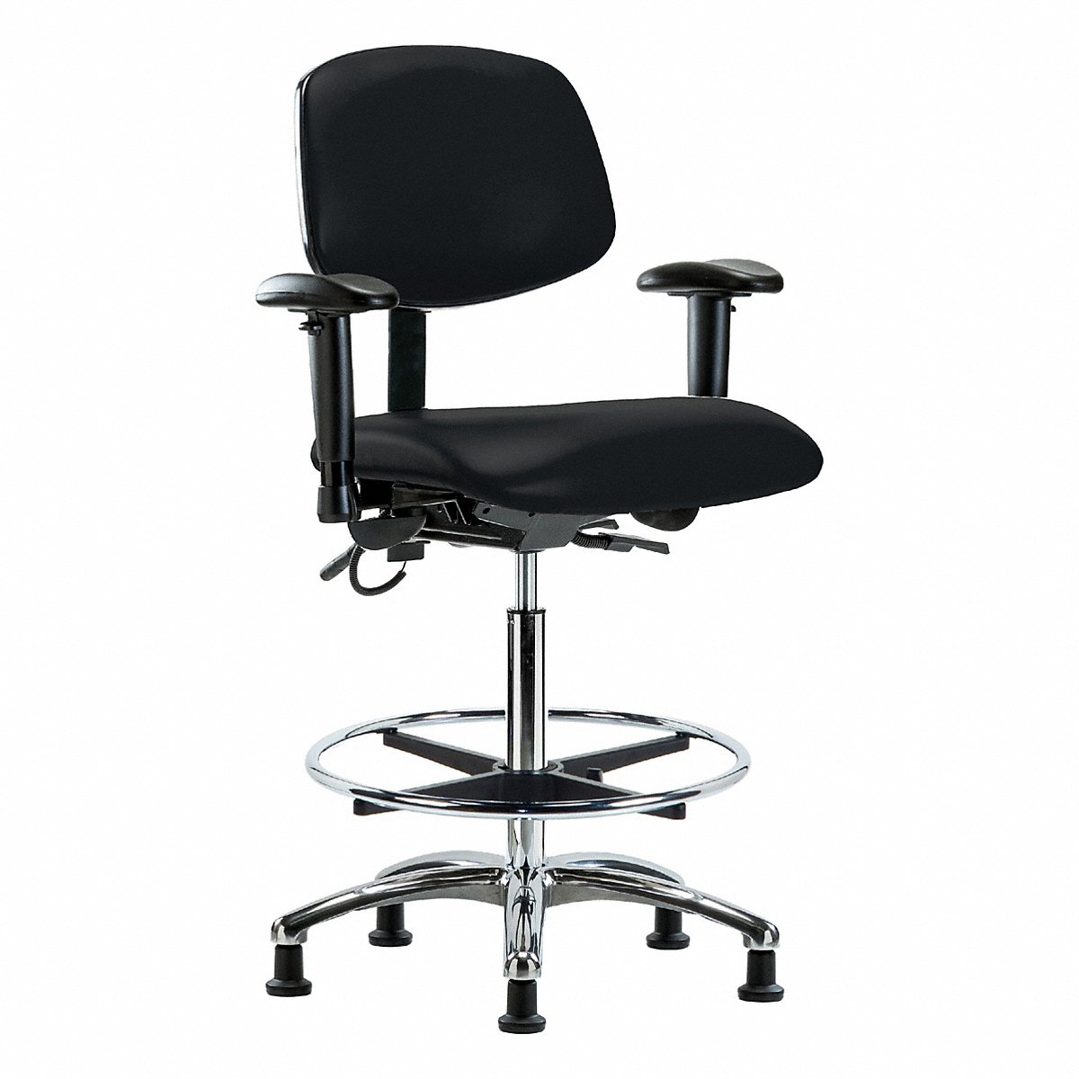 E Com Seating Vinyl Esd, Hi, Tilt, Aa, Fr, Stat, Blk (BR-ESD-VHBCH-CR-T1-A1-CF-EG-ESDBLK)