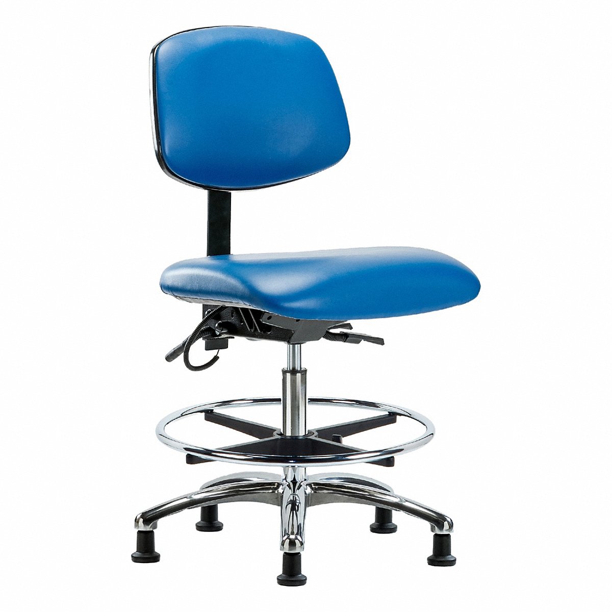 E Com Seating Vinyl Esd Chr, Med, Tilt, Fr, Stat, Blue (BR-ESD-VMBCH-CR-T1-A0-CF-EG-ESDBLU)