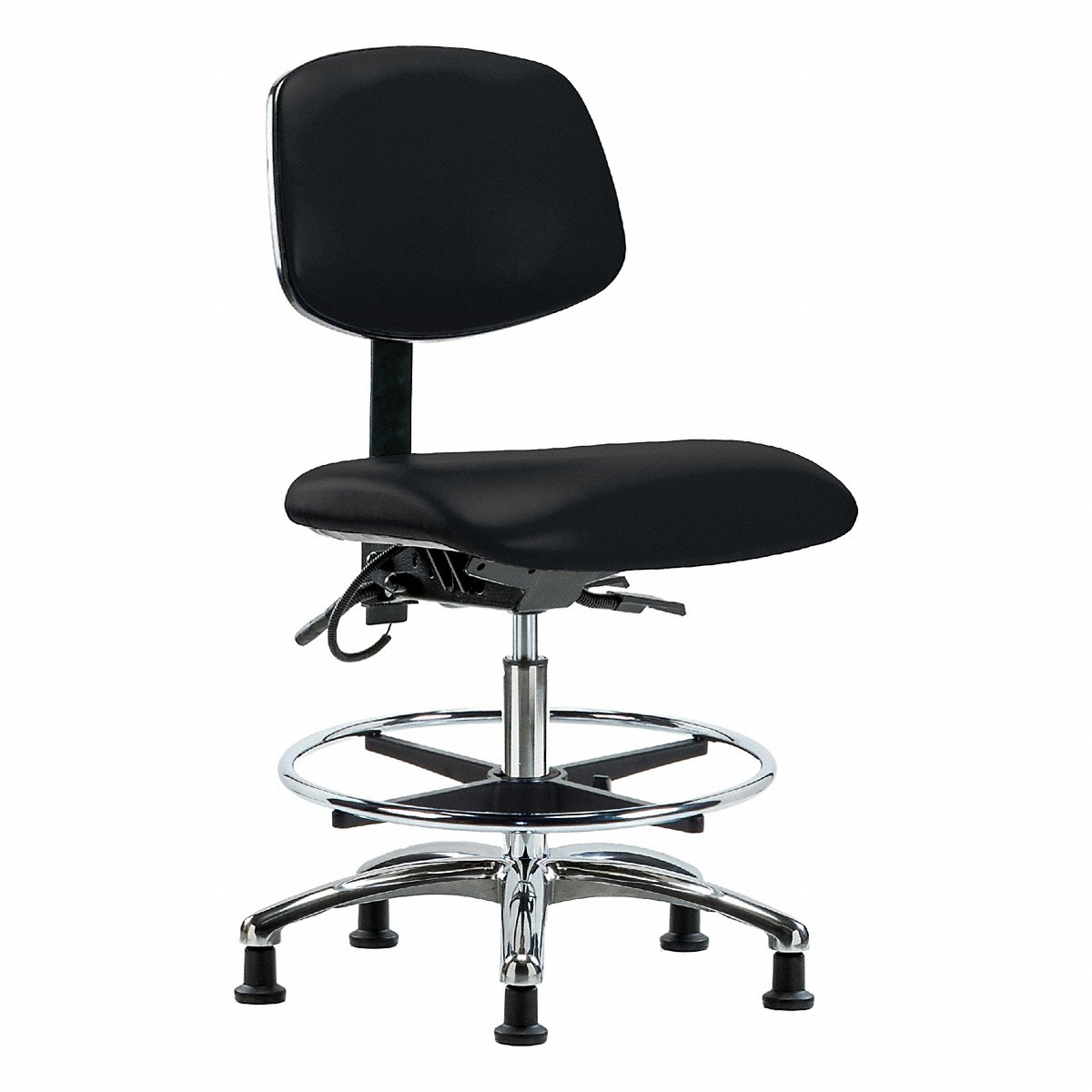 E Com Seating Vinyl Esd Chr, Med, Tilt, Fr, Stat, Blk (BR-ESD-VMBCH-CR-T1-A0-CF-EG-ESDBLK)