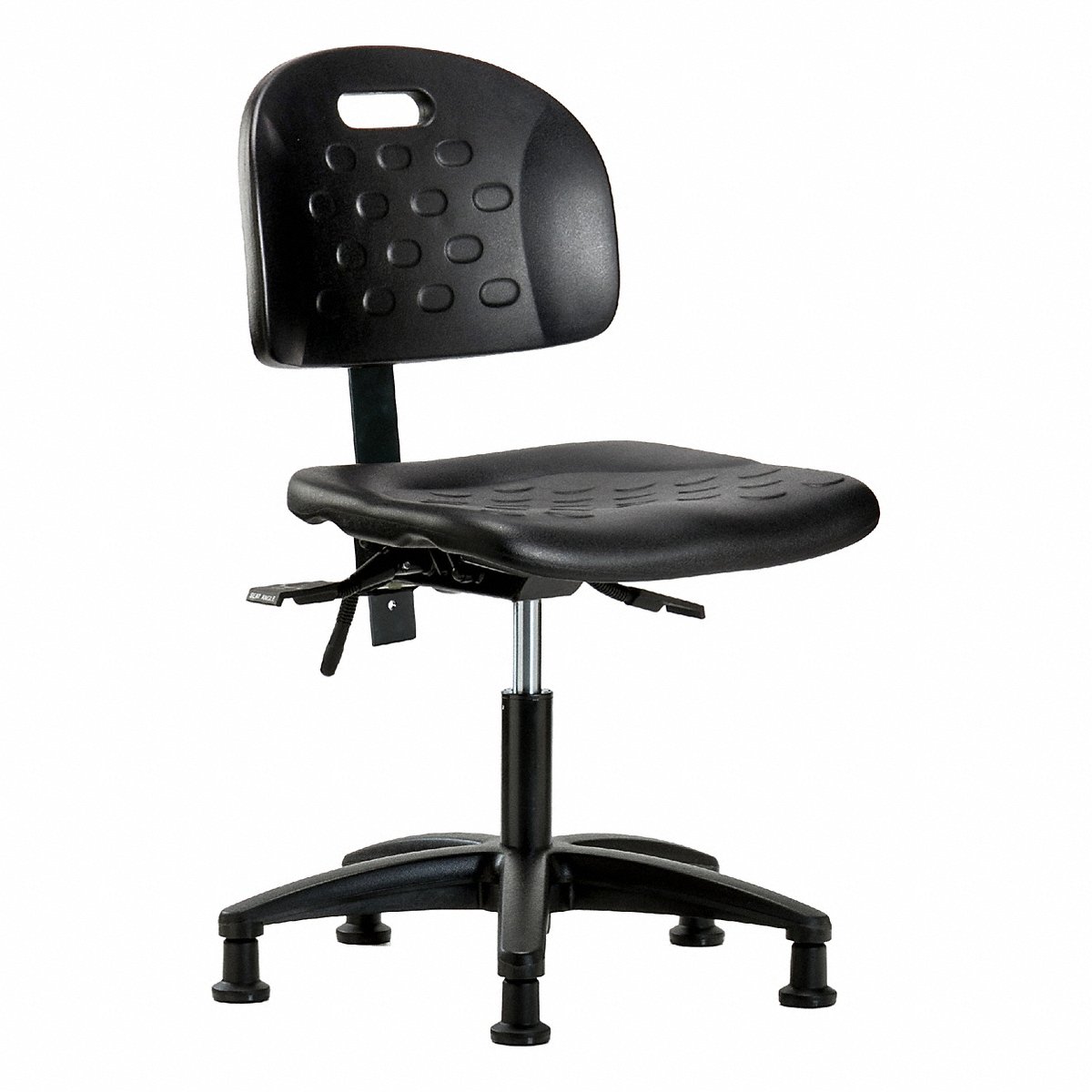 E Com Seating Poly Chair, Desk, Glides, Black Poly (BR-HPDHCH-RG-T0-A0-RG-BLK)