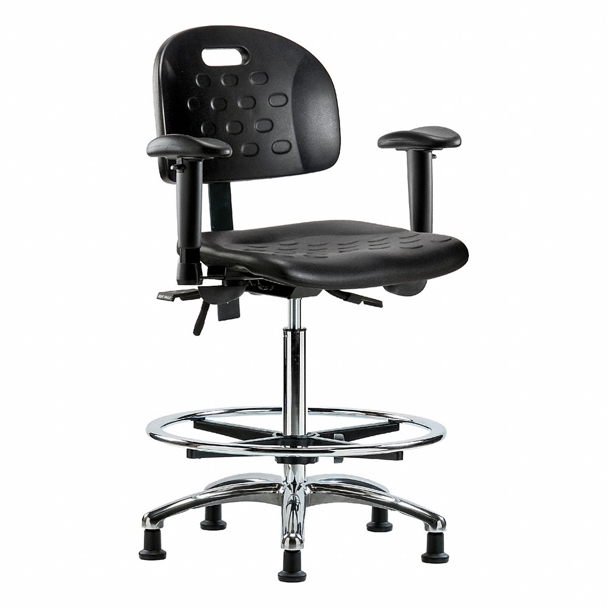 E Com Seating Poly Chr Chrm, Hi, T, Aa, Fr, Stat, Blk (BR-HPHBCH-CR-T1-A1-CF-RG-BLK)