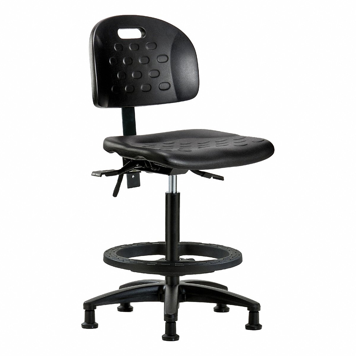 E Com Seating Poly Chair, High, Tilt, Fr, Stat, Black (BR-HPHBCH-RG-T1-A0-BF-RG-BLK)