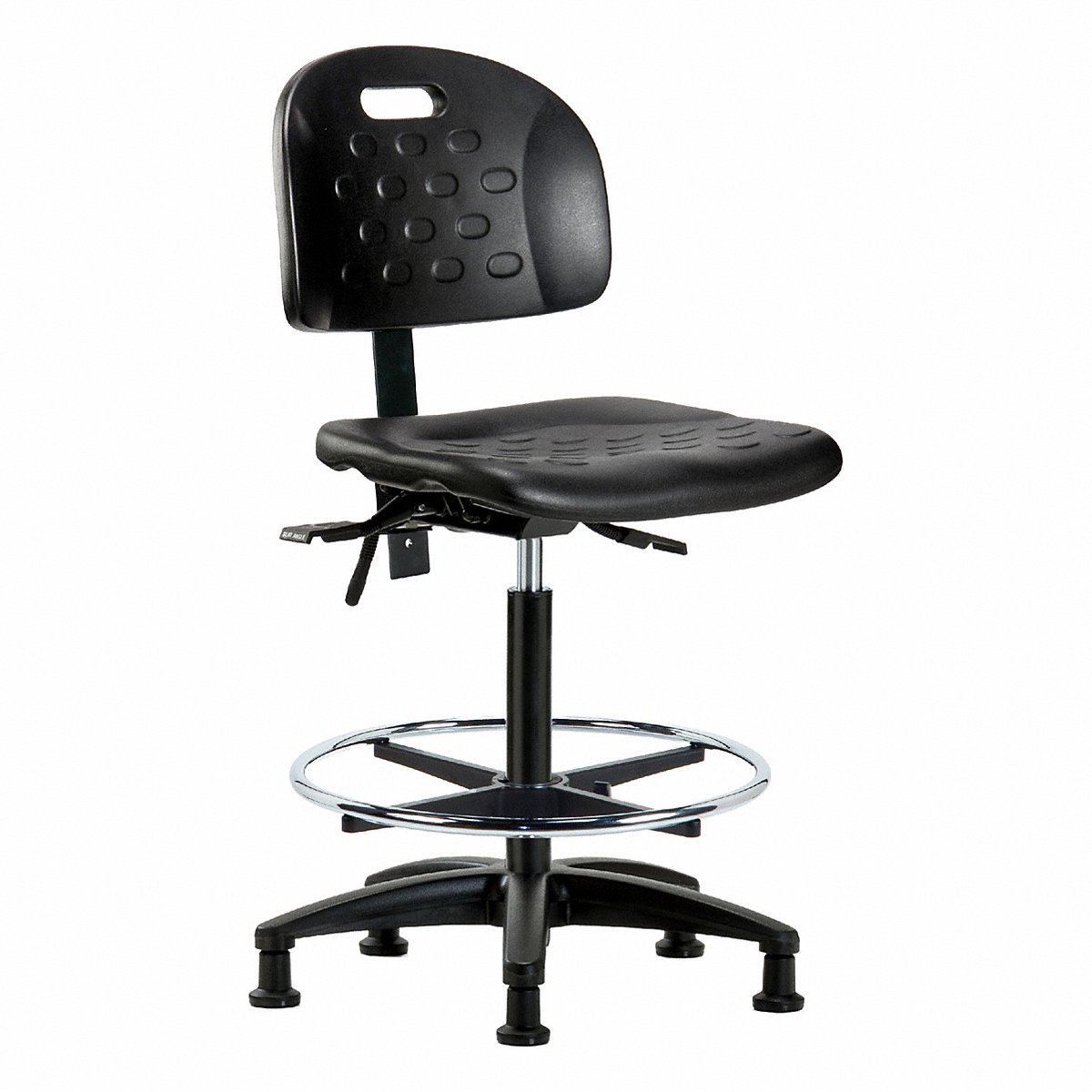 E Com Seating Poly Chair, High, Fr, Glides, Black Poly (BR-HPHBCH-RG-T0-A0-CF-RG-BLK)