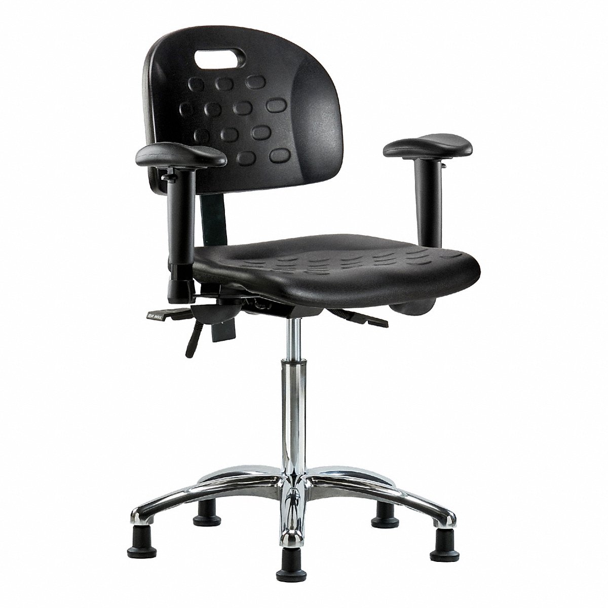 E Com Seating Poly Chr Chrm, Med, Tilt, Aa, Stat, Blk (BR-HPMBCH-CR-T1-A1-NF-RG-BLK)