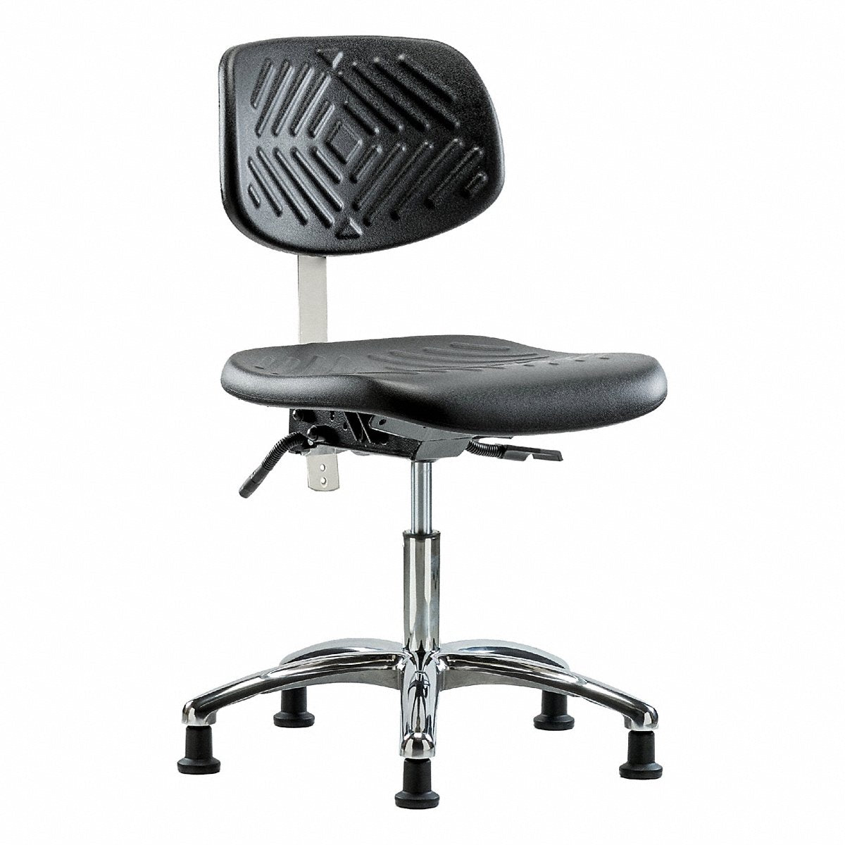 E Com Seating Poly Clean Room Chair, Low, Stat, Black (BR-NCR-PDHCH-CR-T0-A0-RG-BLK)