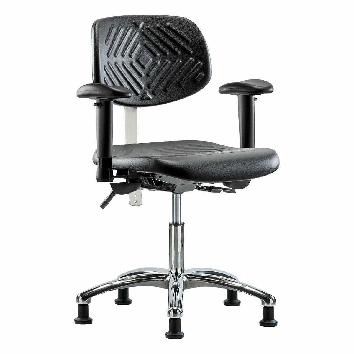 E Com Seating Poly Cr Chair, Low, Aa, Stat, Blk (BR-NCR-PDHCH-CR-T0-A1-RG-BLK)