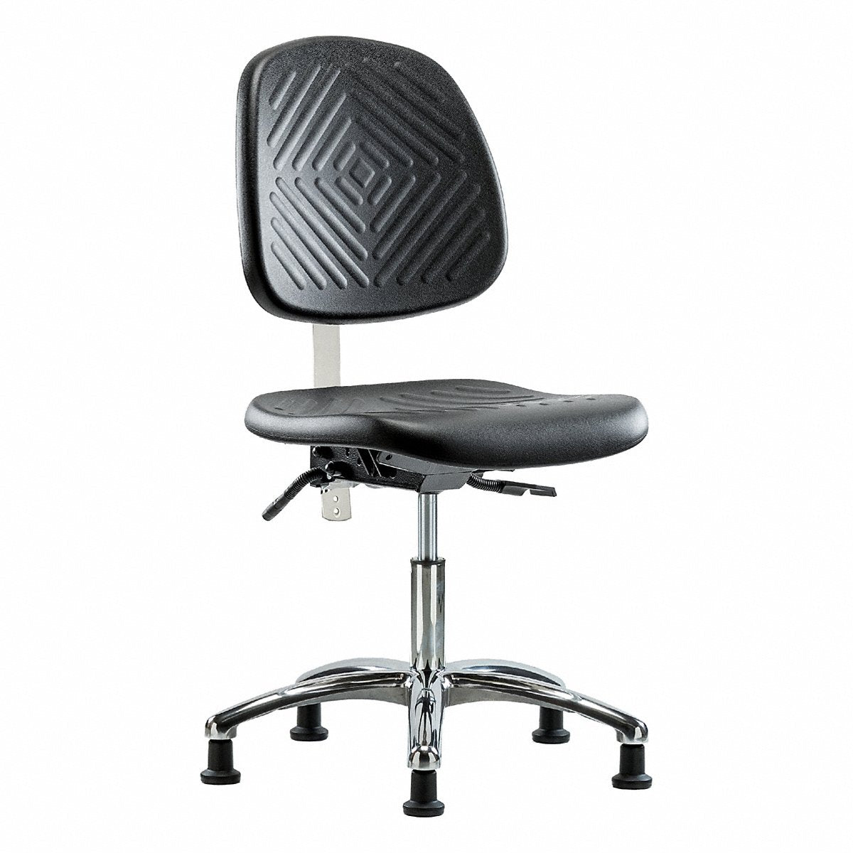 E Com Seating Poly Cr Chair, Low, Md Bk, T, Stat, Blk (BR-NCR-PDHCH-MB-CR-T1-A0-RG-BLK)