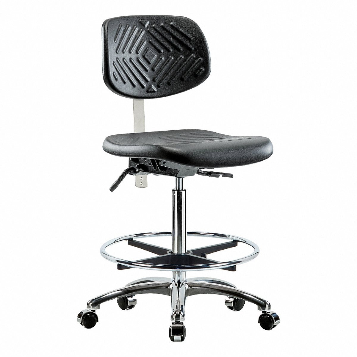 E Com Seating Poly Cr Chair, High, Fr, Cast, Blk (BR-NCR-PHBCH-CR-T0-A0-CF-CC-BLK)