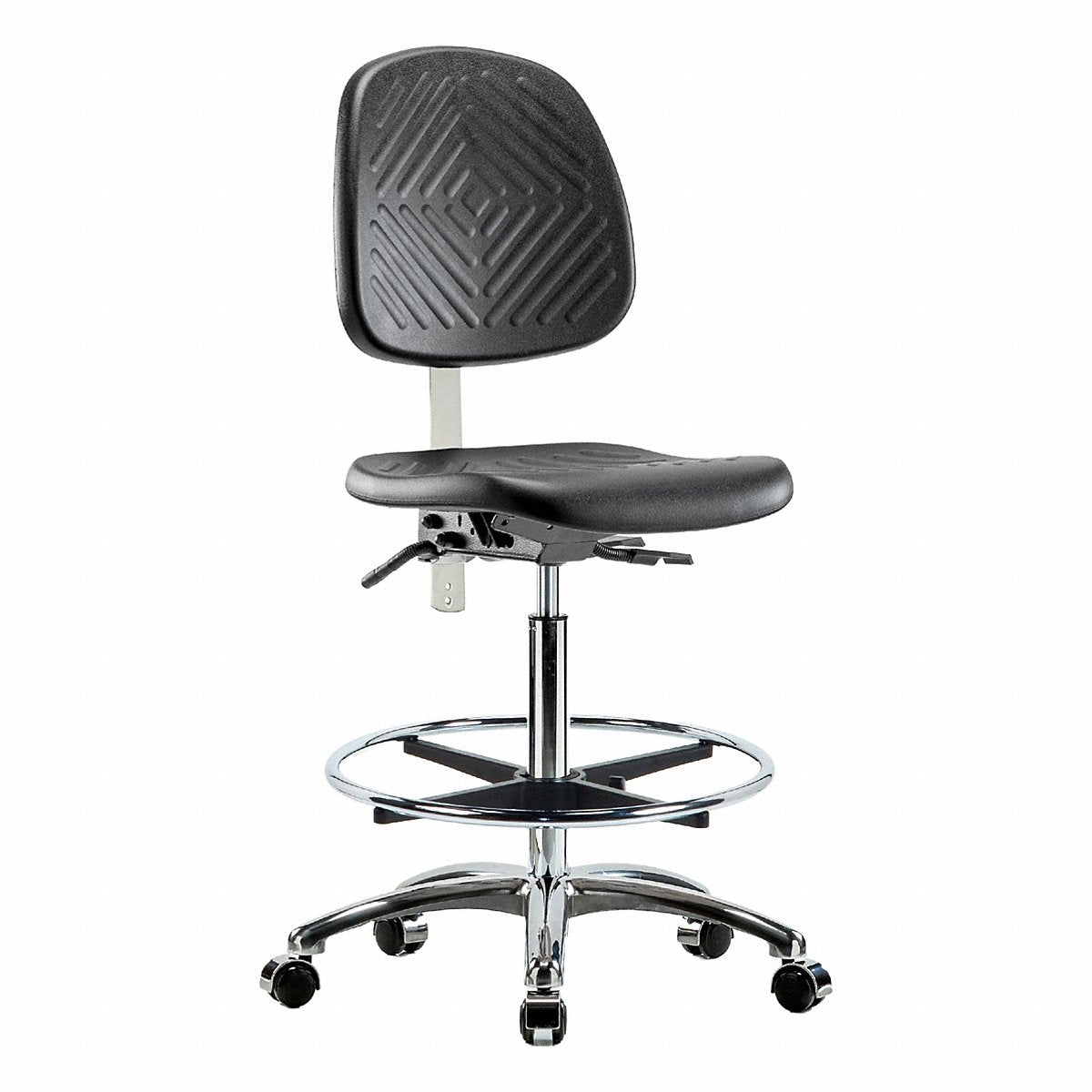 E Com Seating Poly Cr Chr, Hi, Md Bk, T, Fr, Cast, Blk (BR-NCR-PHBCH-MB-CR-T1-A0-CF-CC-BLK)