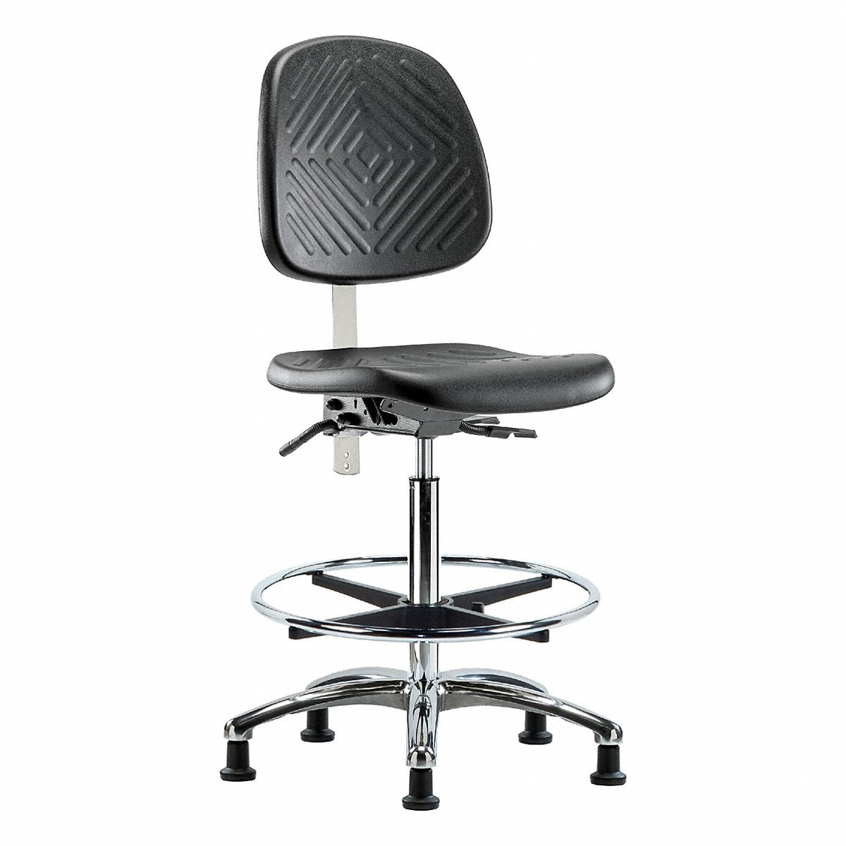 E Com Seating Poly Cr Chair, High, Med Back, Stat, Blk (BR-NCR-PHBCH-MB-CR-T0-A0-CF-RG-BLK)