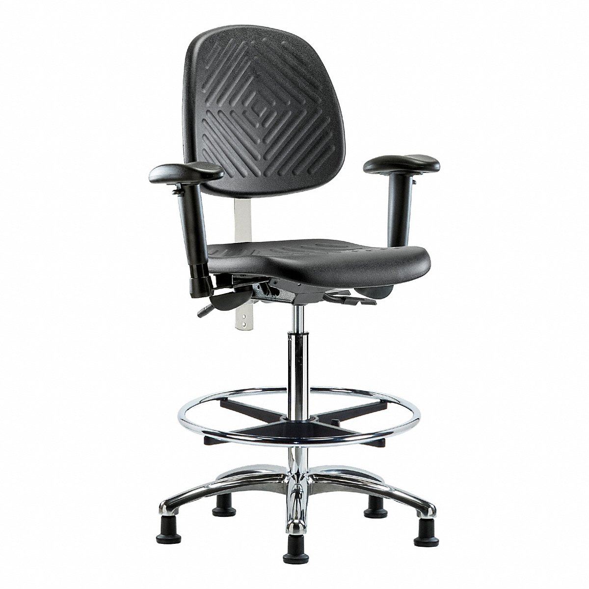 E Com Seating Poly Cr Chr, Hi, Md Bk, Aa, Fr, G, Blk (BR-NCR-PHBCH-MB-CR-T0-A1-CF-RG-BLK)