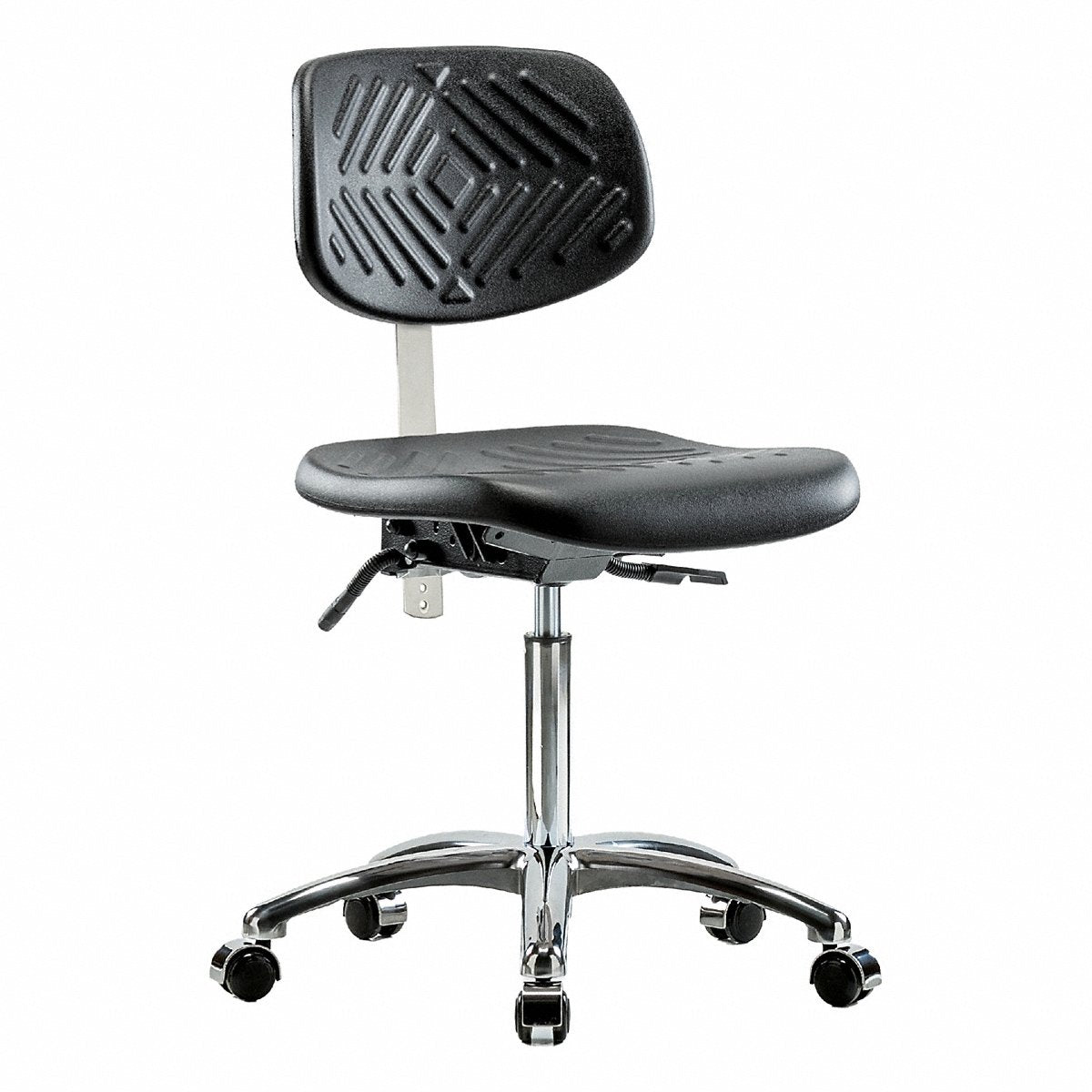 E Com Seating Poly Cr Chair, Med, Tilt, Cast, Blk (BR-NCR-PMBCH-CR-T1-A0-NF-CC-BLK)
