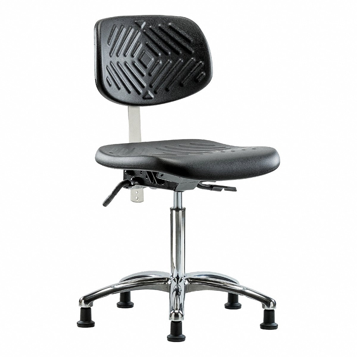 E Com Seating Poly Cr Chair, Med, Tilt, Stat, Blk (BR-NCR-PMBCH-CR-T1-A0-NF-RG-BLK)