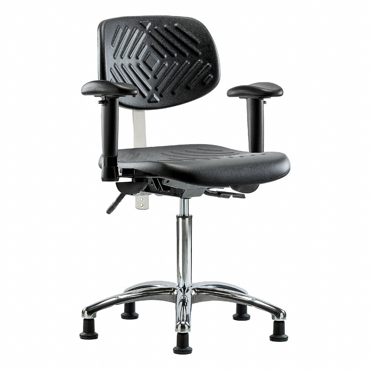 E Com Seating Poly Cr Chair, Med, Tilt, Aa, Stat, Blk (BR-NCR-PMBCH-CR-T1-A1-NF-RG-BLK)