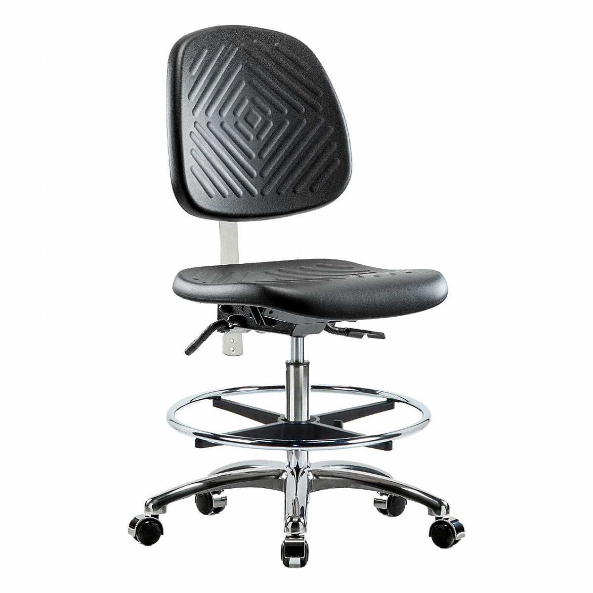 E Com Seating Poly Cr Chr, Med, Md Bk, T, Fr, C, Blk (BR-NCR-PMBCH-MB-CR-T1-A0-CF-CC-BLK)