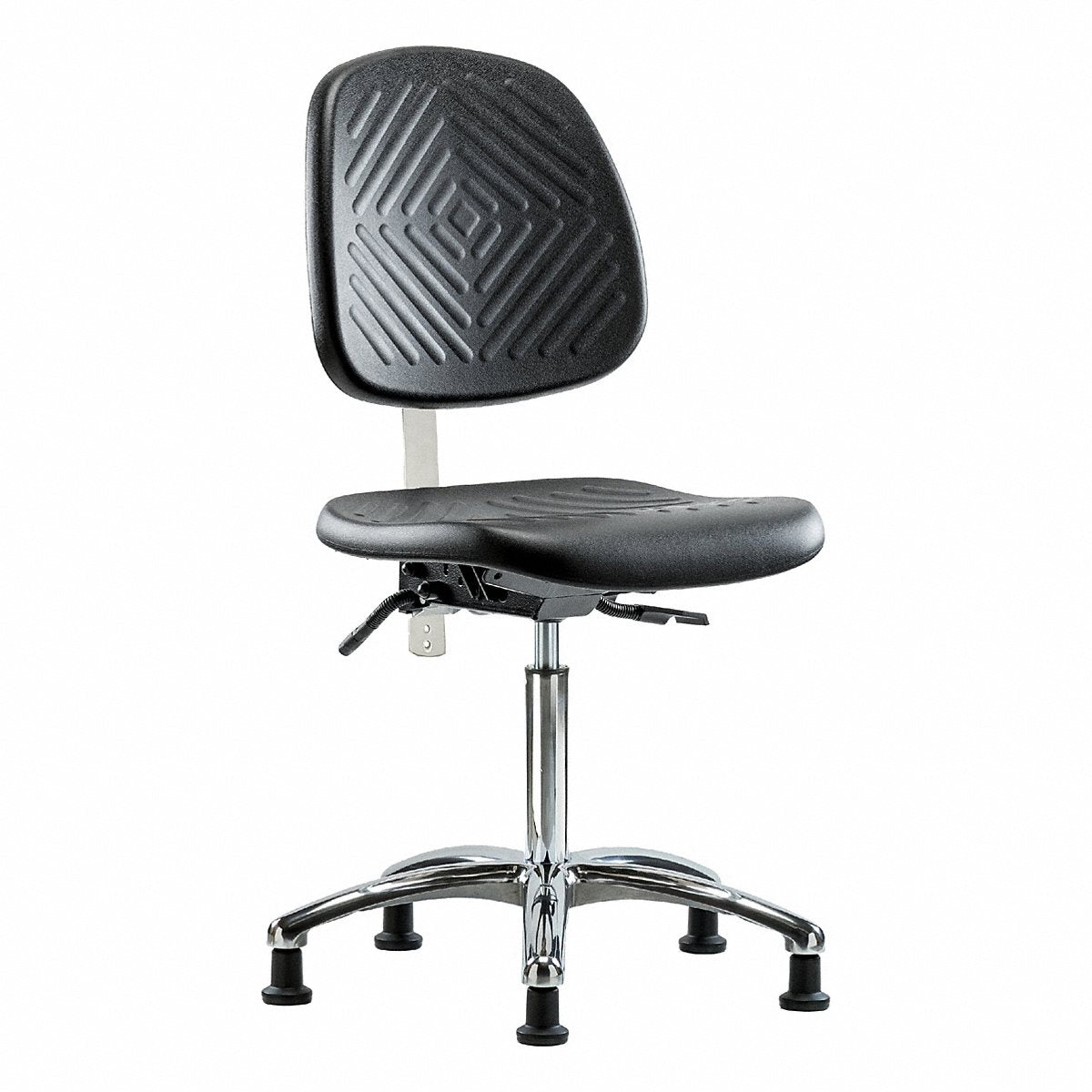 E Com Seating Poly Cr Chair, Med, Md Bk, T, Stat, Blk (BR-NCR-PMBCH-MB-CR-T1-A0-NF-RG-BLK)