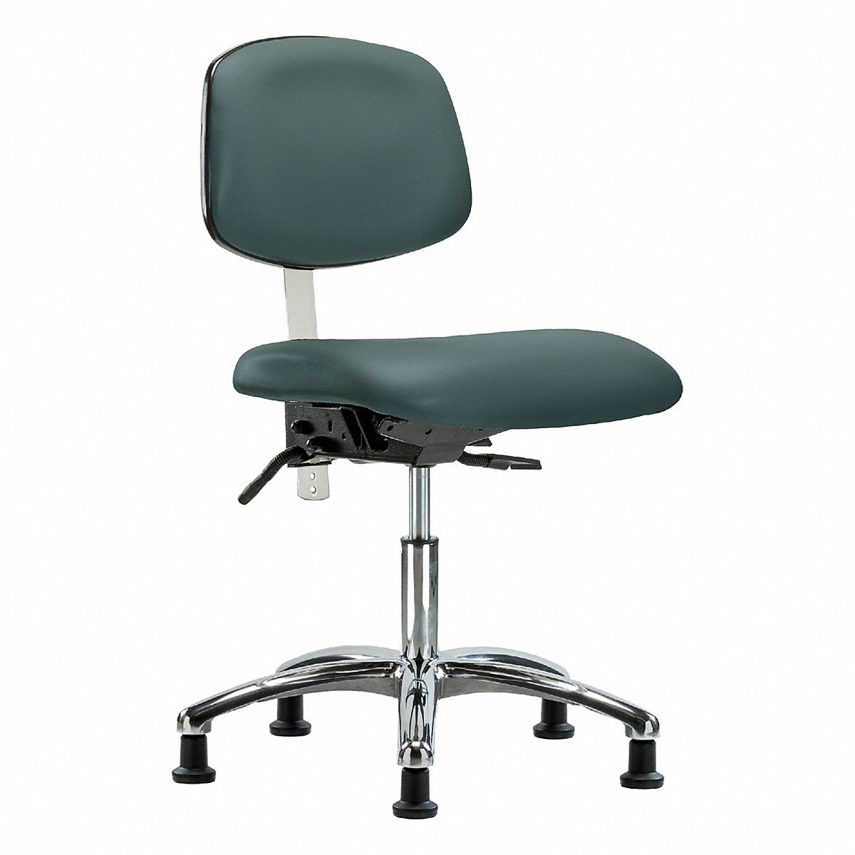 E Com Seating Vinyl Clean Room Chair, Low, Stat, Blue (BR-NCR-VDHCH-CR-T0-A0-RG-8546)