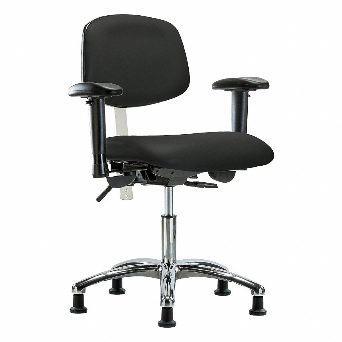 E Com Seating Vinyl Cr Chair, Low, T, Aa, Stat, Blk (BR-NCR-VDHCH-CR-T1-A1-RG-8540)