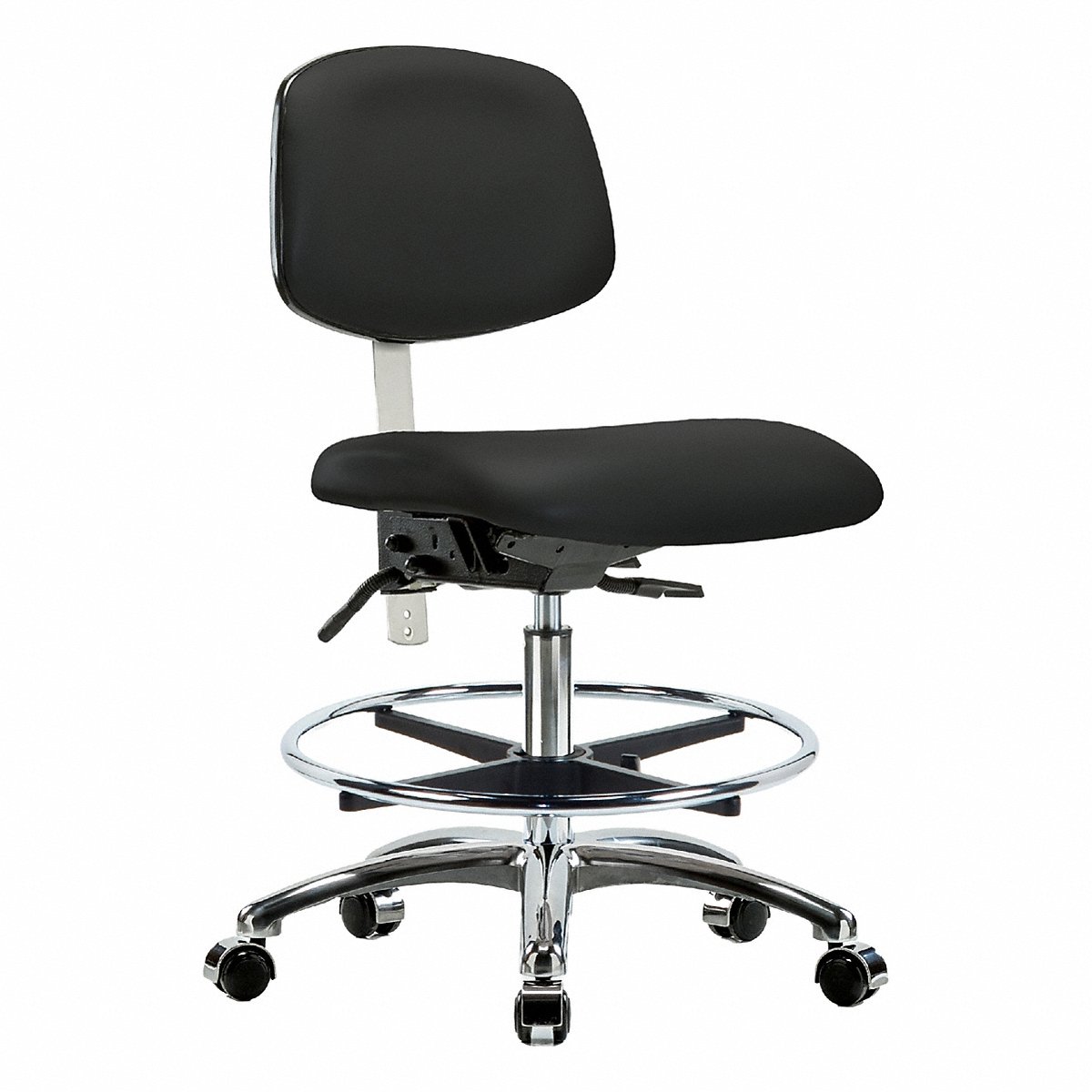 E Com Seating Vinyl Cr Chair, Med, Fr, Cast, Blk (BR-NCR-VMBCH-CR-T0-A0-CF-CC-8540)