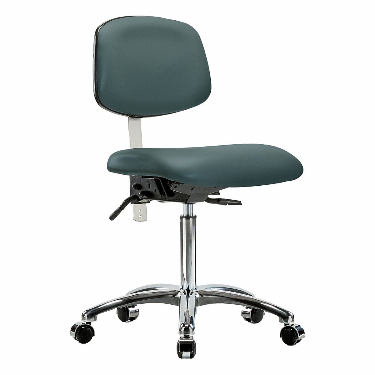 E Com Seating Vinyl Cr Chair, Med, Tilt, Cast, Blue (BR-NCR-VMBCH-CR-T1-A0-NF-CC-8546)