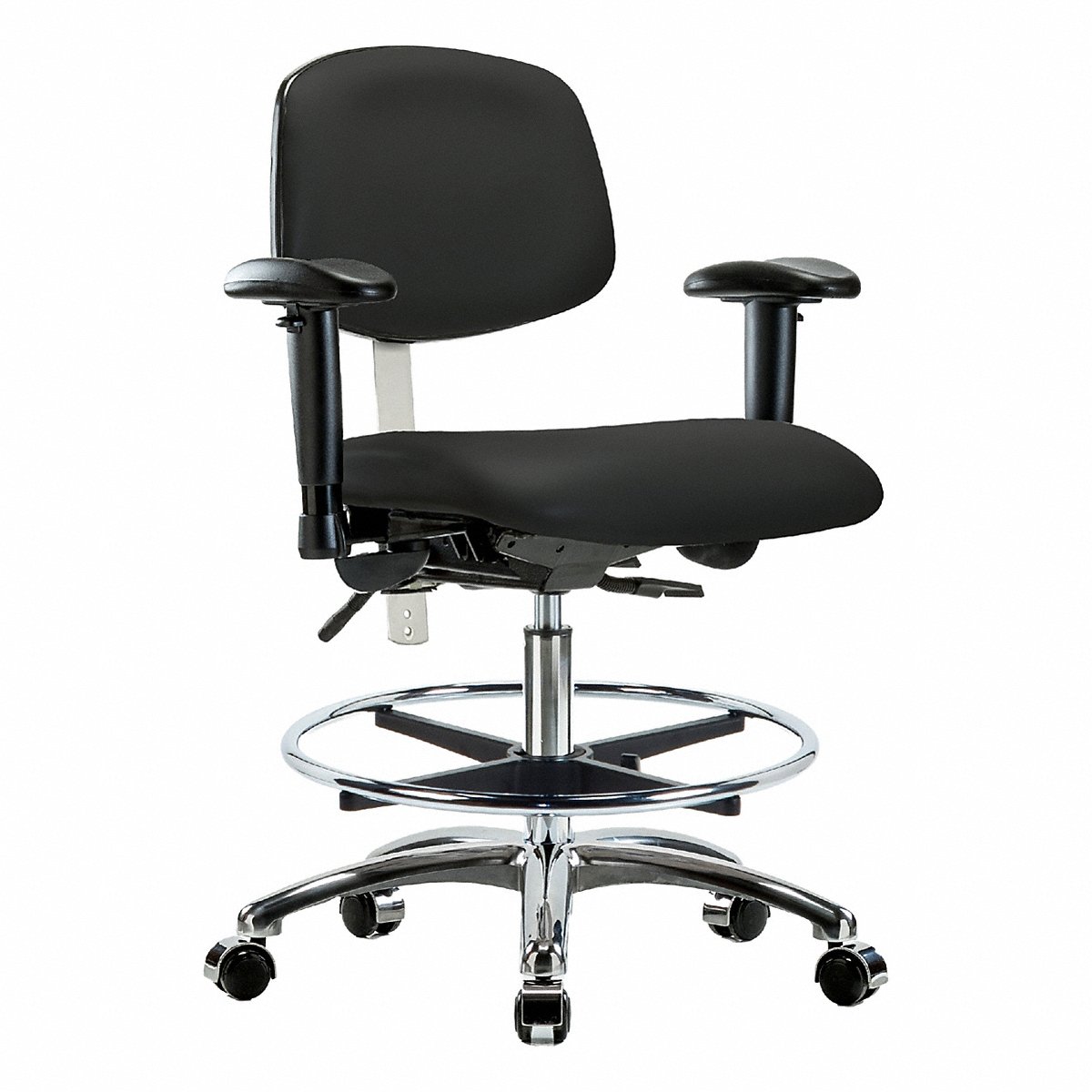 E Com Seating Vin Cr Chair, Med, T, Aa, Fr, Cast, Blk (BR-NCR-VMBCH-CR-T1-A1-CF-CC-8540)