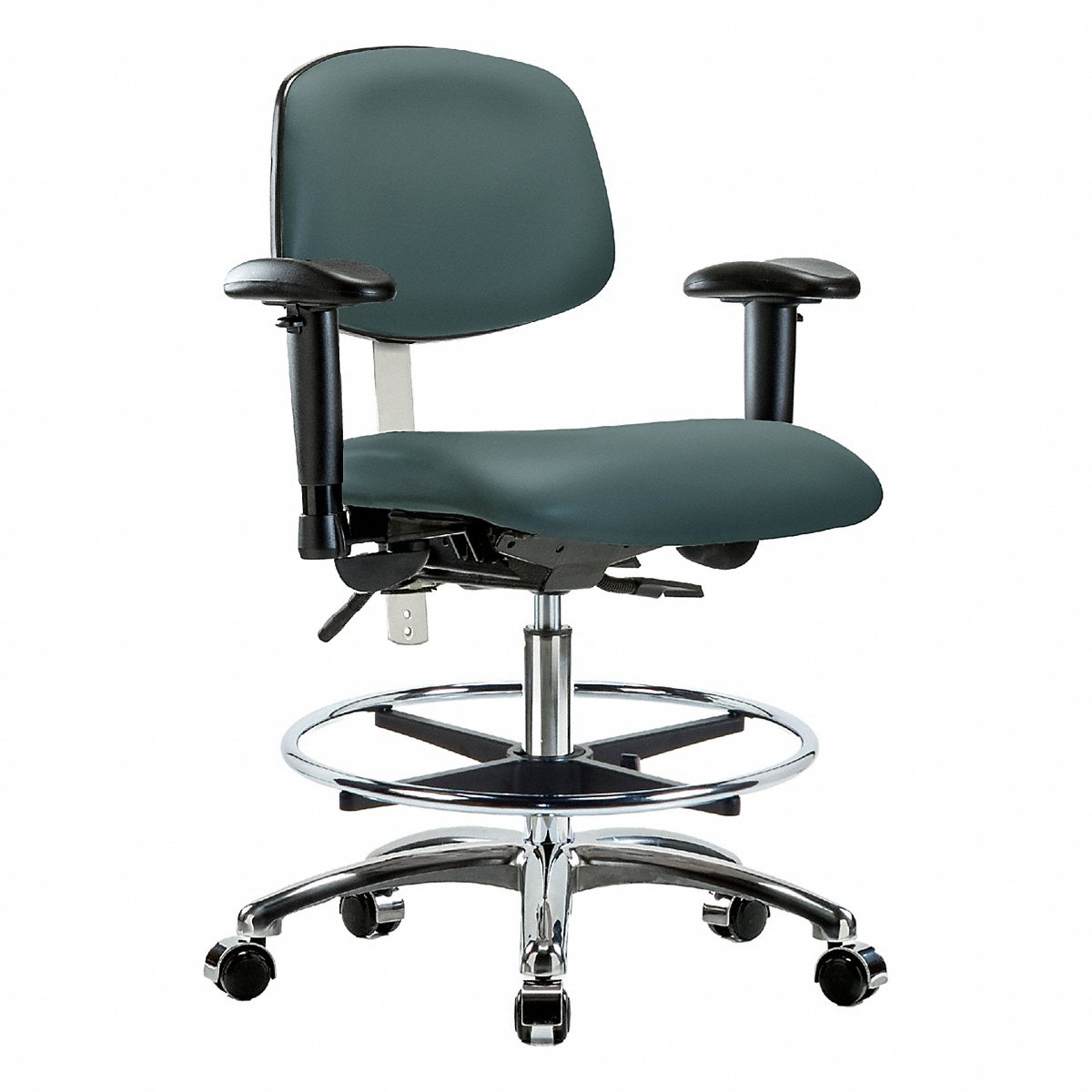 E Com Seating Vin Cr Chr, Med, T, Aa, Fr, Cast, Blue (BR-NCR-VMBCH-CR-T1-A1-CF-CC-8546)