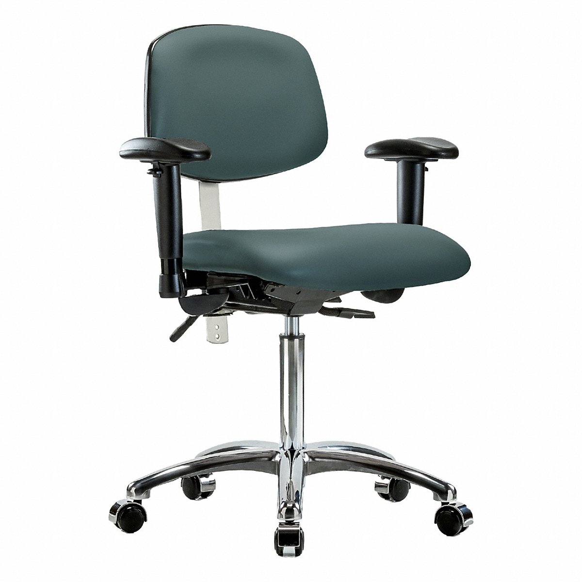 E Com Seating Vinyl Cr Chair, Med, T, Aa, Cast, Blue (BR-NCR-VMBCH-CR-T1-A1-NF-CC-8546)