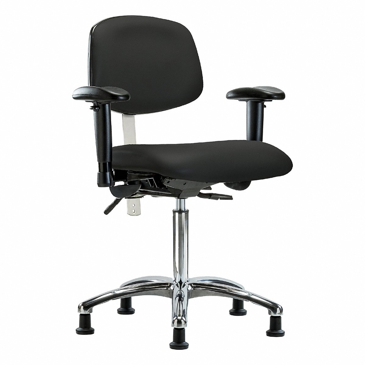 E Com Seating Vinyl Cr Chair, Med, T, Aa, Stat, Blk (BR-NCR-VMBCH-CR-T1-A1-NF-RG-8540)