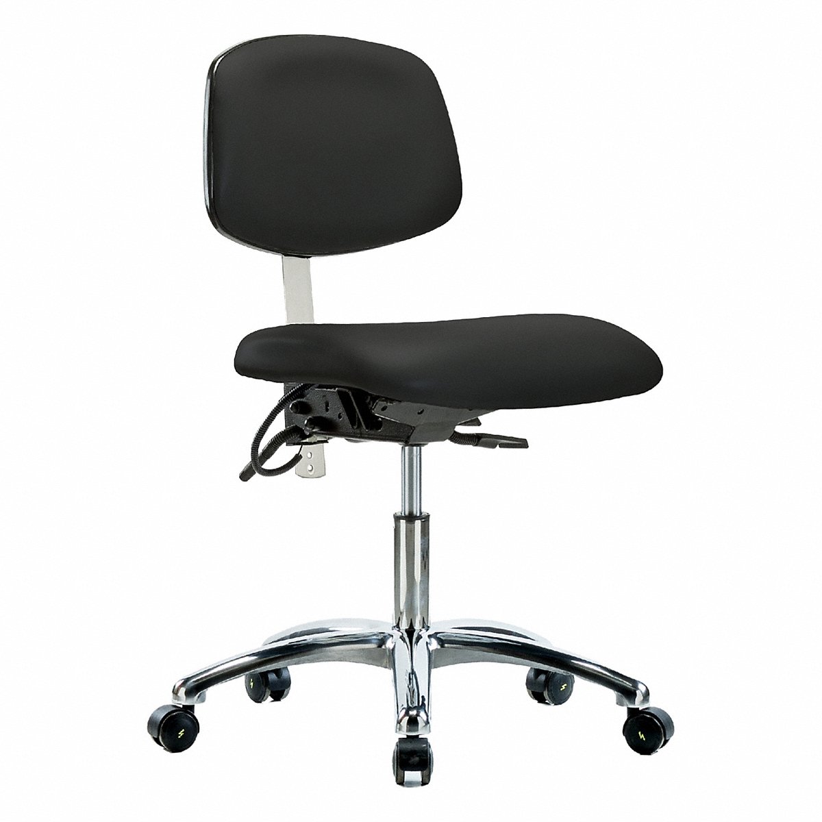 E Com Seating Vin Clean Room/Esd, Dsk, T, Cstrs, Blk (BR-NECR-DHCH-CR-T1-A0-EC-ESDBLK)