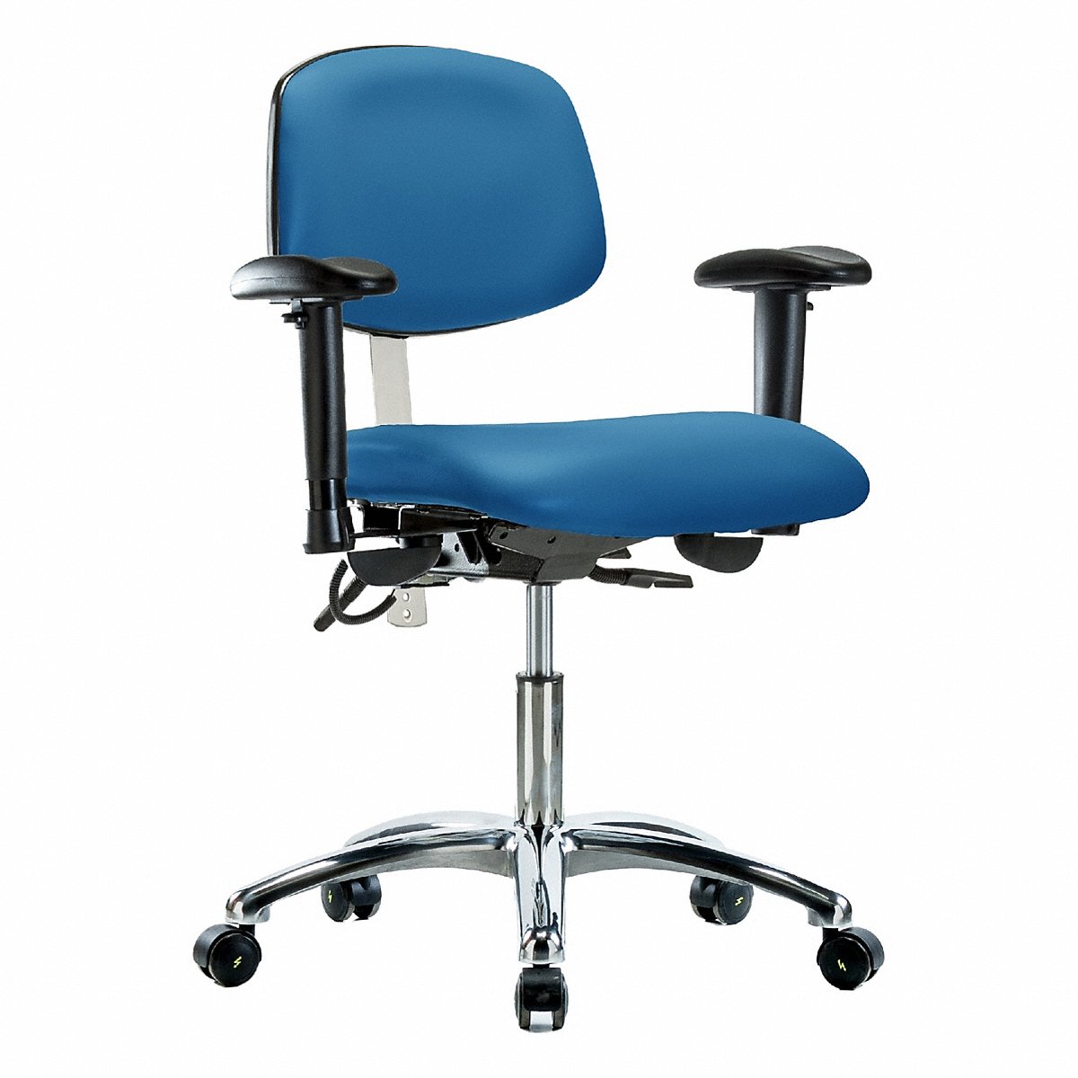 E Com Seating Vin Cr/Esd, Dsk, T, Aa, Cstrs, Blu (BR-NECR-DHCH-CR-T1-A1-EC-ESDBLU)