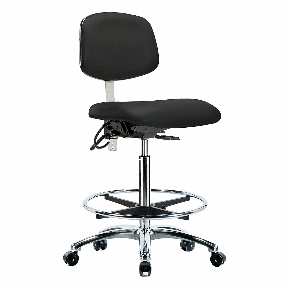 E Com Seating Vin Clean Room/Esd, Hi, Fr, Cstrs, Blk (BR-NECR-HBCH-CR-T0-A0-CF-EC-ESDBLK)