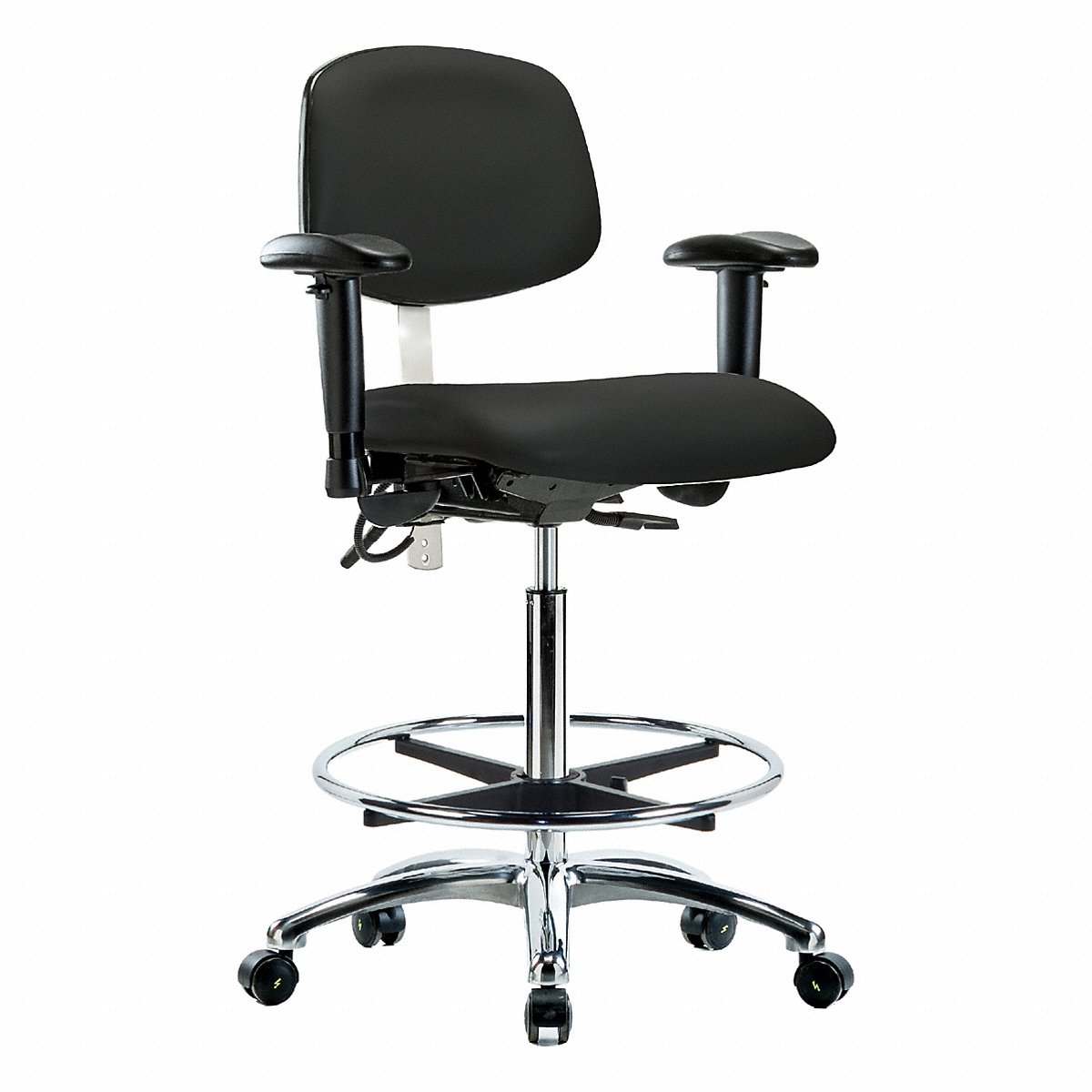 E Com Seating Vin Cr/Esd, Hi, Aa, Fr, Cstrs, Blk (BR-NECR-HBCH-CR-T0-A1-CF-EC-ESDBLK)