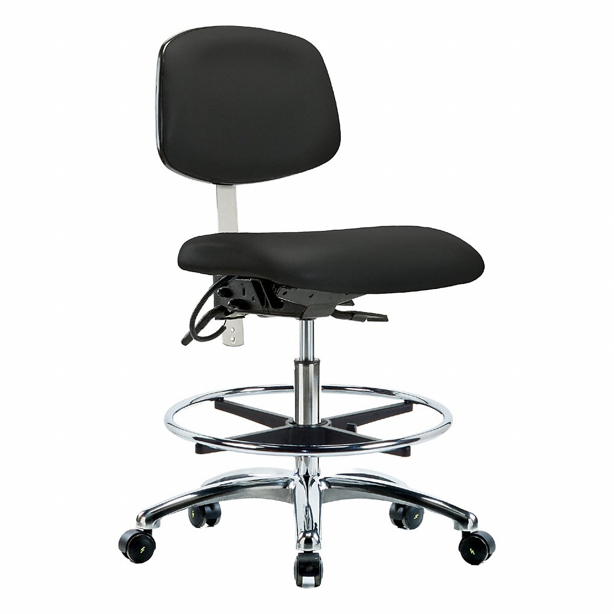 E Com Seating Vin Clean Room/Esd, Med, Fr, Cstrs, Blk (BR-NECR-MBCH-CR-T0-A0-CF-EC-ESDBLK)