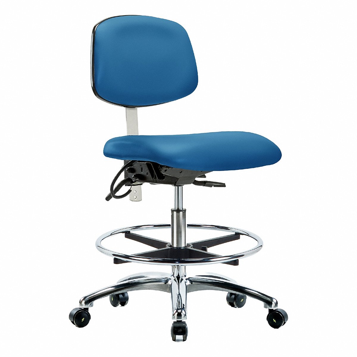 E Com Seating Vin Clean Room/Esd, Med, Fr, Cstrs, Blu (BR-NECR-MBCH-CR-T0-A0-CF-EC-ESDBLU)