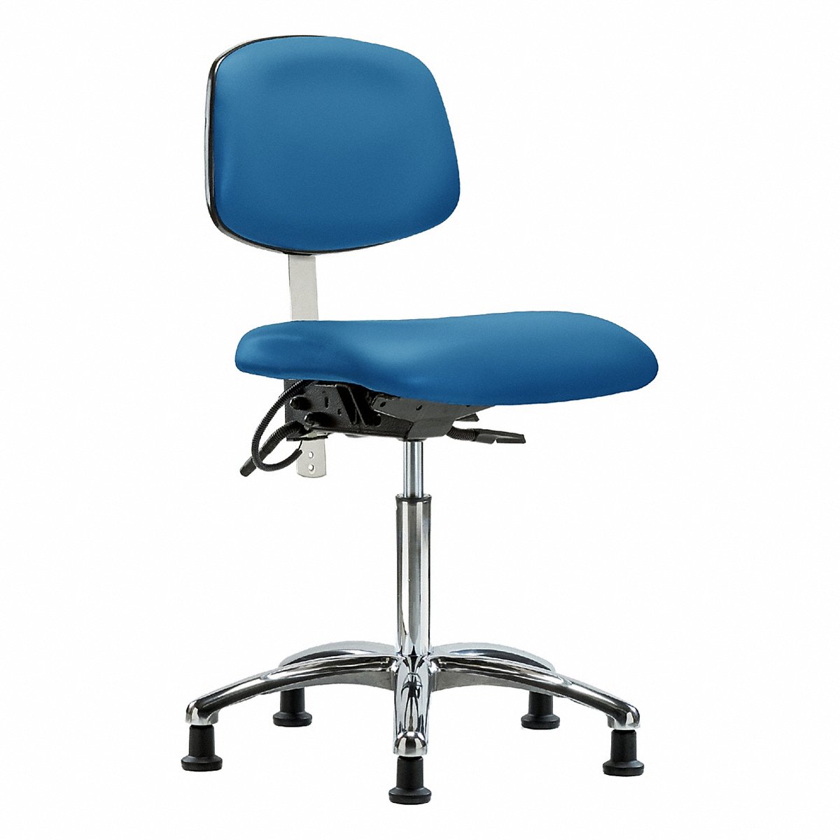 E Com Seating Vin Clean Room/Esd, Med, T, Stat, Blu (BR-NECR-MBCH-CR-T1-A0-NF-EG-ESDBLU)