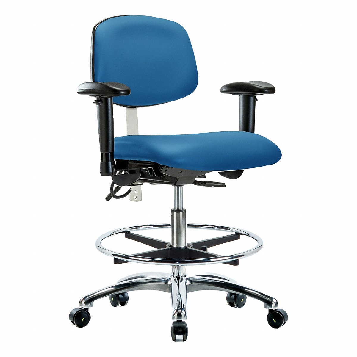 E Com Seating Vin Cr/Esd, Md, T, Aa, Fr, Cstrs, Blu (BR-NECR-MBCH-CR-T1-A1-CF-EC-ESDBLU)