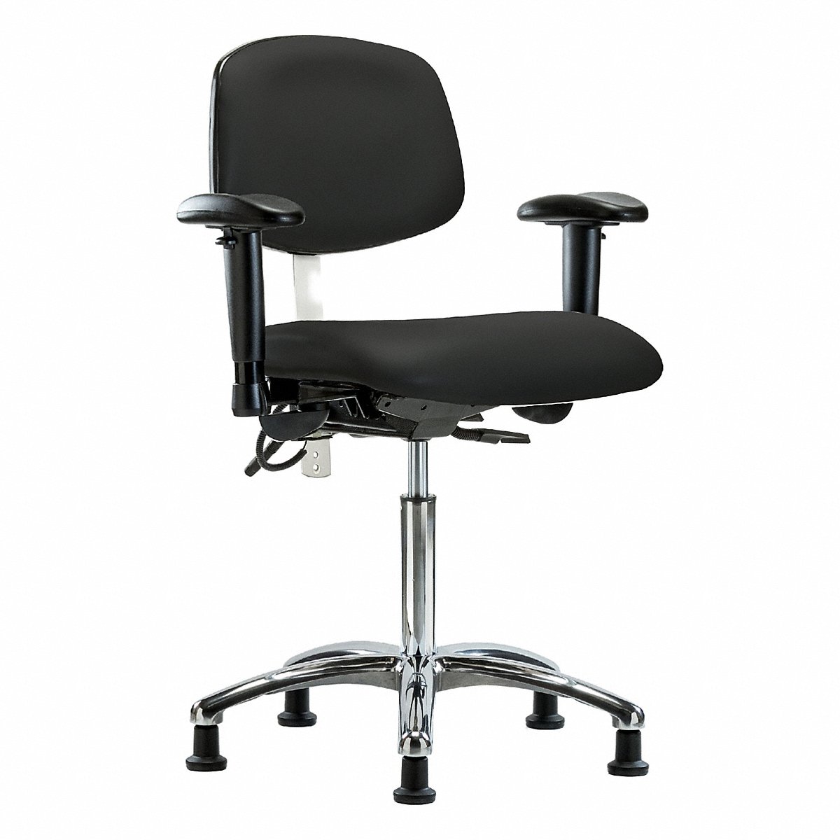 E Com Seating Vin Clean Room/Esd, Med, Aa, Stat, Blk (BR-NECR-MBCH-CR-T0-A1-NF-EG-ESDBLK)