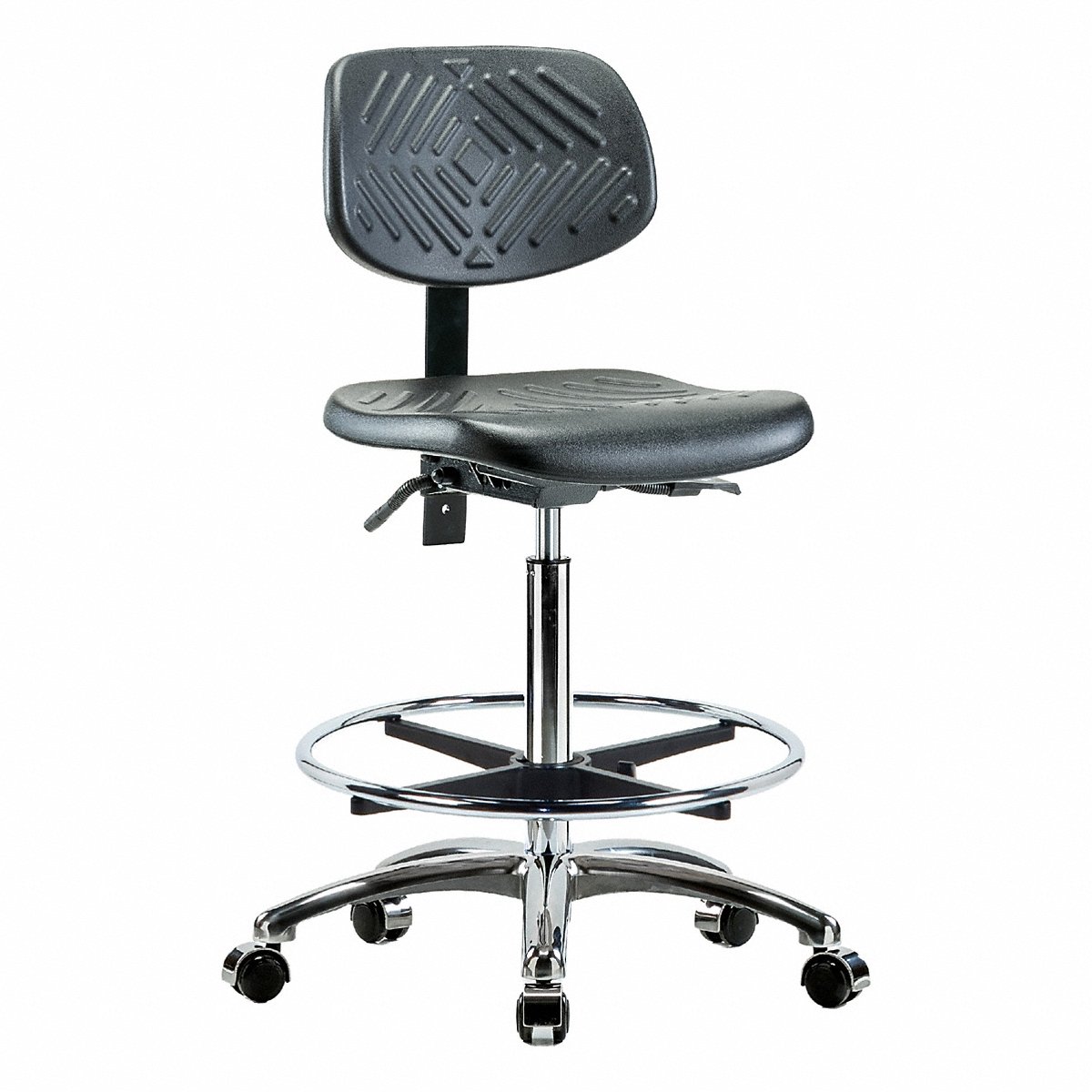 E Com Seating Poly Chr Chrm, High, Tilt, Fr, Cast, Blk (BR-PHBCH-CR-T1-A0-CF-CC-BLK)