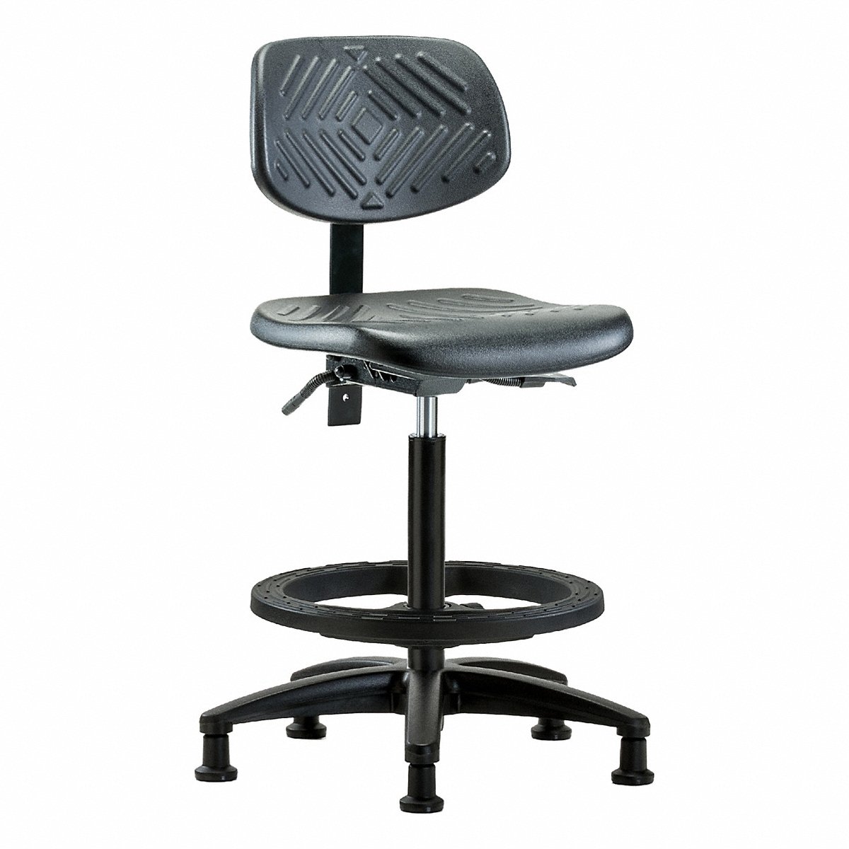 E Com Seating Poly Chair, High, Fr, Glides, Black Poly (BR-PHBCH-RG-T0-A0-BF-RG-BLK)