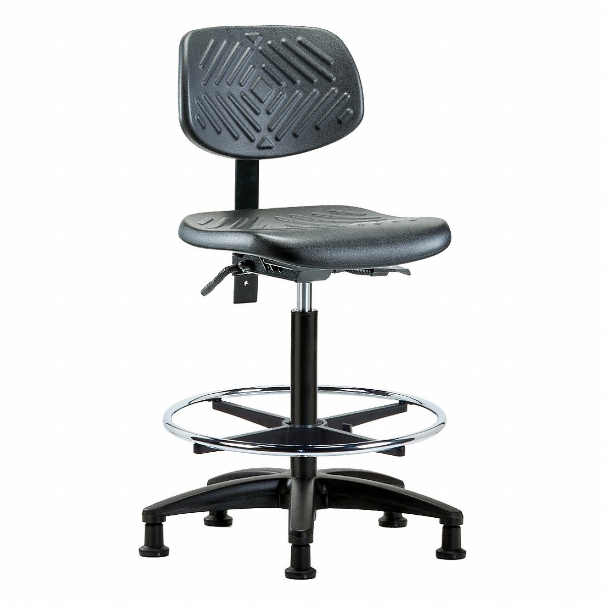 E Com Seating Poly Chair, High, Fr, Glides, Black Poly (BR-PHBCH-RG-T0-A0-CF-RG-BLK)