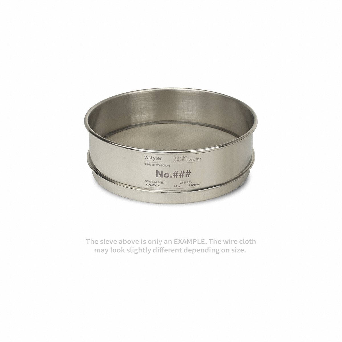 Advantech Sieve, #140, S/S, 8 In, Full Ht, 8 In (140SS8F)