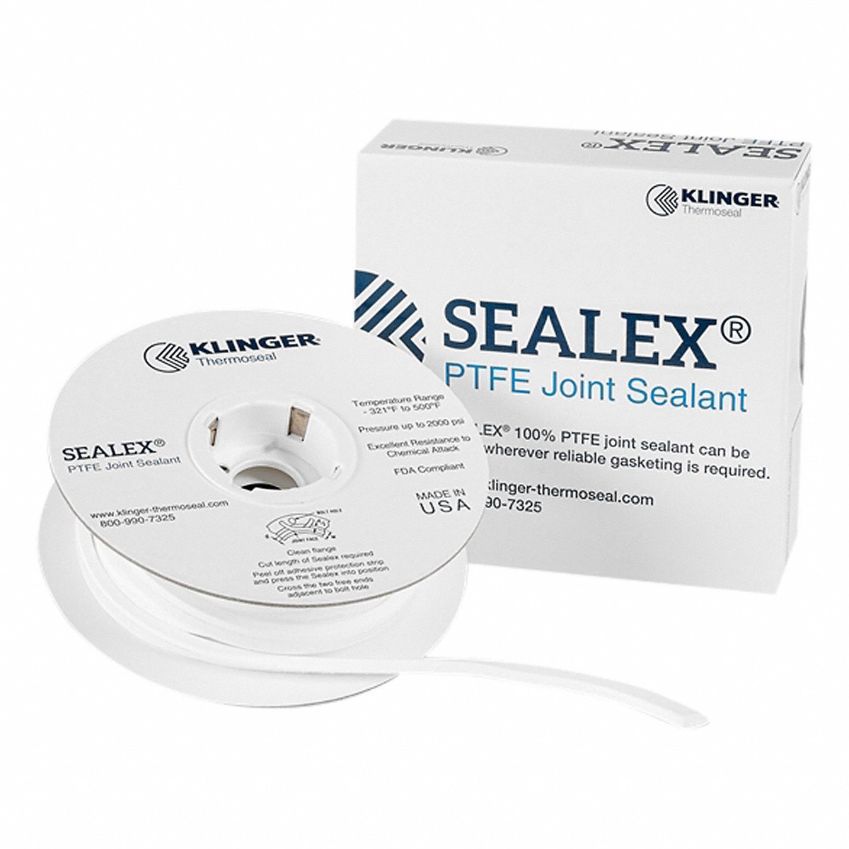 Sealex Gasket-Making Tape, 1/2" W, White, 2" (SEALEX-0500-0015)