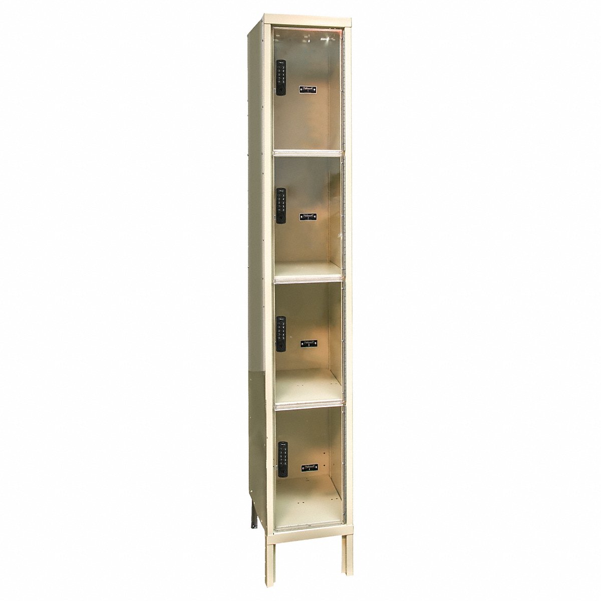 Hallowell Box Locker 4 x 1 Locker Tan 78 x 12 x 18 Unassembled (UESVP1288-4PT)
