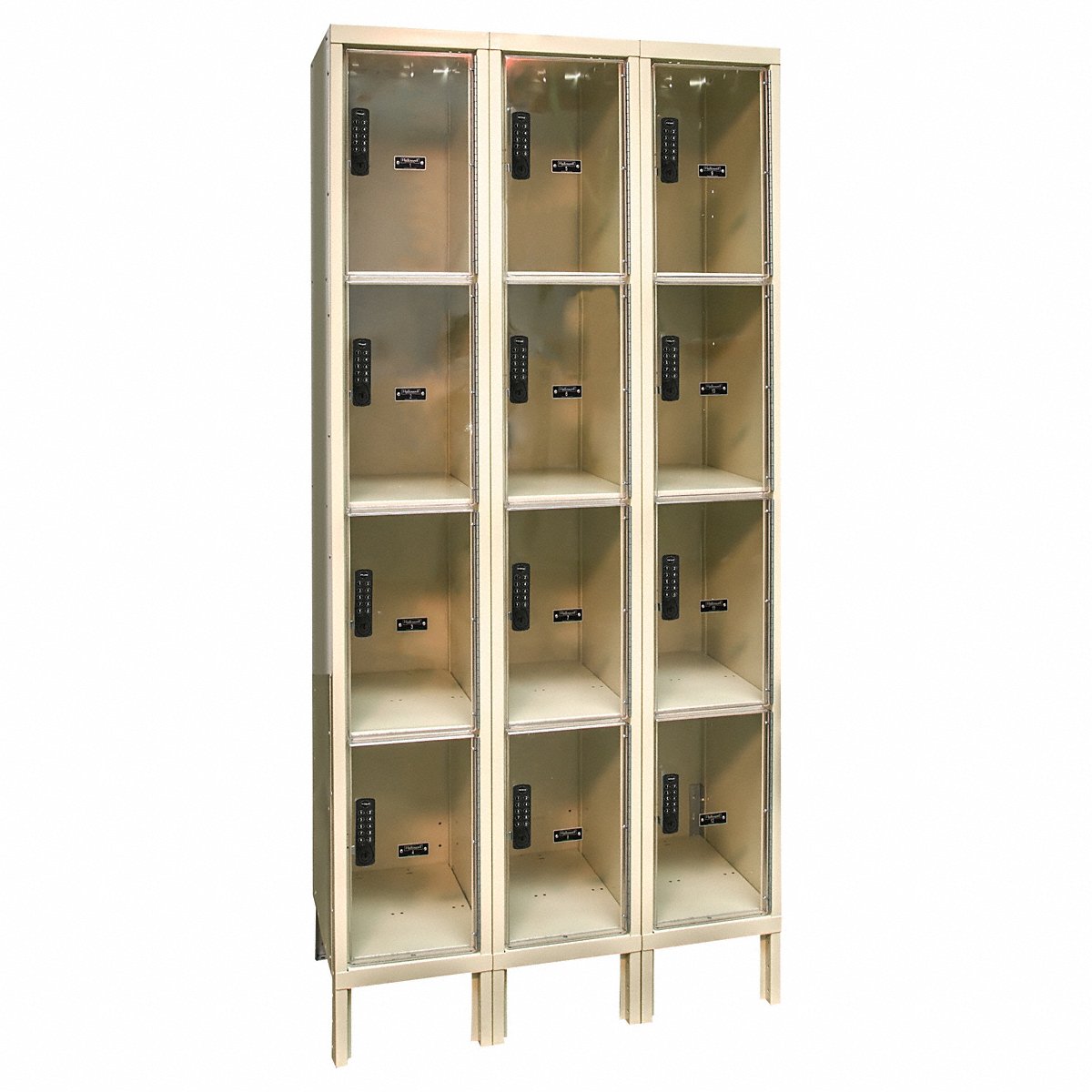 Hallowell Box Locker 4 x 3 Locker Tan 78 x 36 x 18 Assembled (UESVP3288-4A-PT)